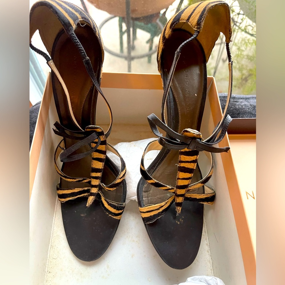 Panther upper leather lower seek sexy heel